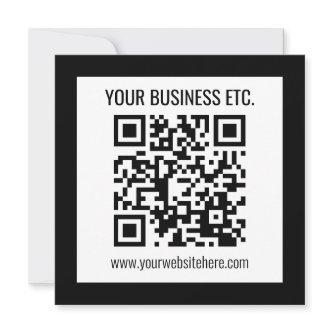 Your Business Name & Editable QR Code Invitation