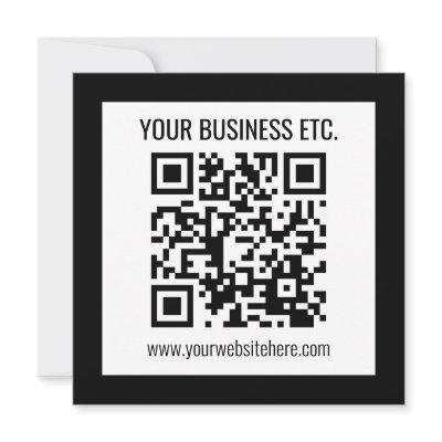 Your Business Name & Editable QR Code Invitation