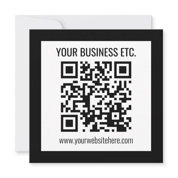 Your Business Name & Editable QR Code Invitation