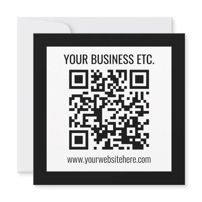 Your Business Name & Editable QR Code Invitation