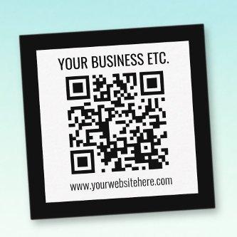 Your Business Name & Editable QR Code Note Card
