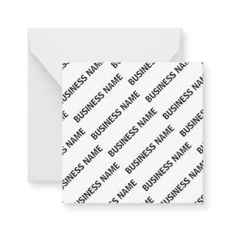 Your Business Name Pattern | Black & White Note Card