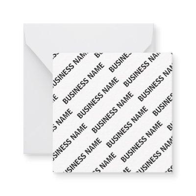 Your Business Name Pattern | Black & White Note Card