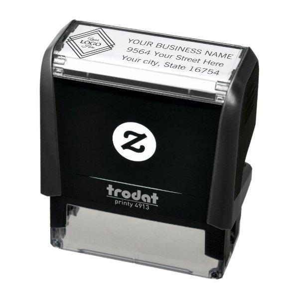 Your Busniss Logo Address Self-inking Stamp