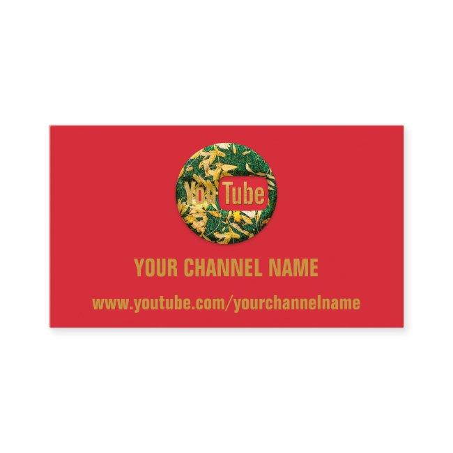YOUR CHANNEL NAME YOUTUBER MODERN RED