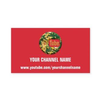 YOUR CHANNEL NAME YOUTUBER SUSCRIBE CARD