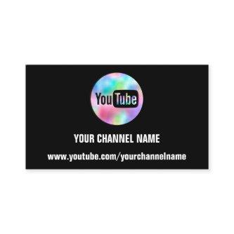 YOUR CHANNEL NAME YOUTUBER SUSCRIBE LOGO QR BLACK