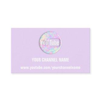 YOUR CHANNEL NAME YOUTUBER SUSCRIBE LOGO QR PASTEL