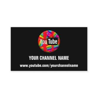 YOUR CHANNEL NAME YOUTUBER SUSCRIBE RAINBOW