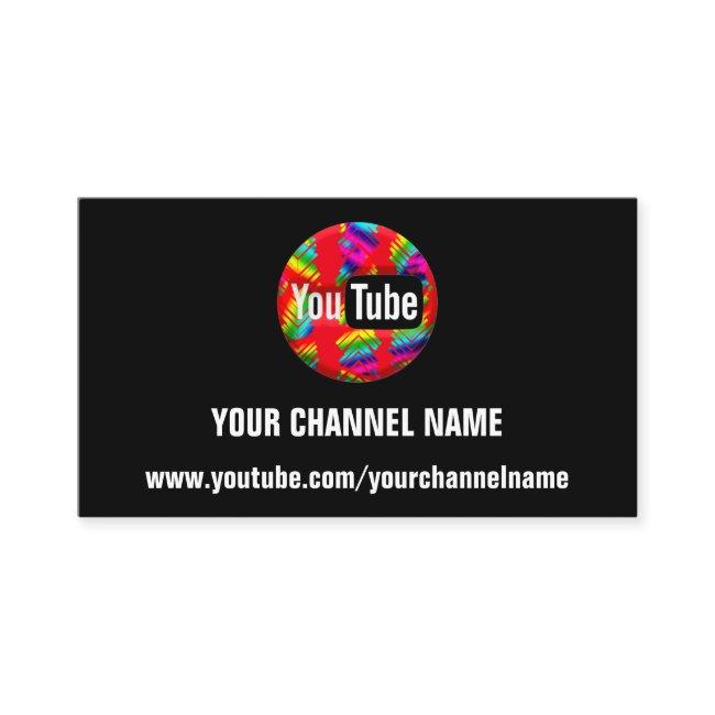 YOUR CHANNEL NAME YOUTUBER SUSCRIBE RAINBOW