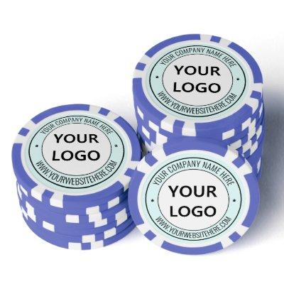 Your Company Logo and Text Business Poker Chips
