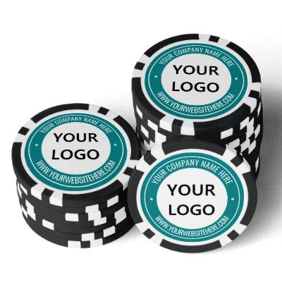 Your Company Logo and Text Business Poker Chips