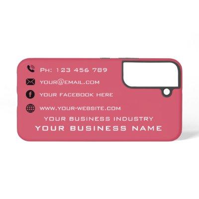 Your Company Promotional  Design Samsung Galaxy S22 Case
