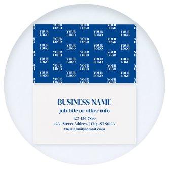Your Design or Business Logo | Blue Tiled Pattern