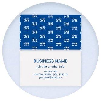 Your Design or Business Logo | Blue Tiled Pattern