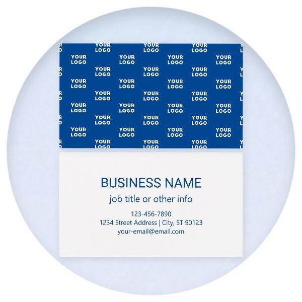 Your Design or Business Logo | Blue Tiled Pattern