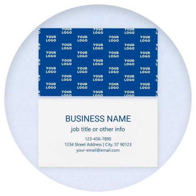 Your Design or Business Logo | Blue Tiled Pattern