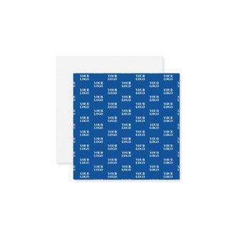 Your Design or Business Logo | Blue Tiled Pattern Enclosure Card