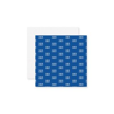 Your Design or Business Logo | Blue Tiled Pattern Enclosure Card