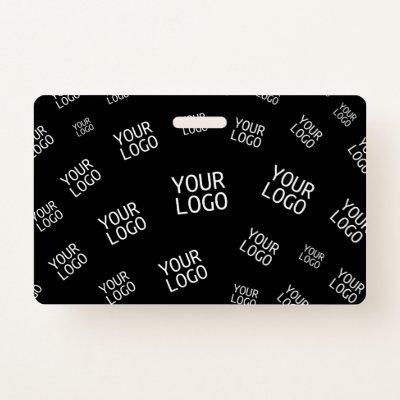 Your Design, Photo or Business Logo Randomly Tiled Badge