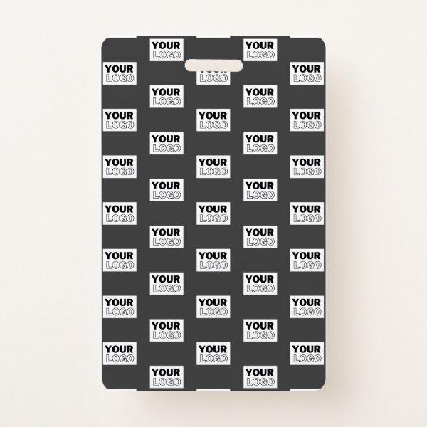 Your Image Design or Business Logo Tiled | Grey Badge