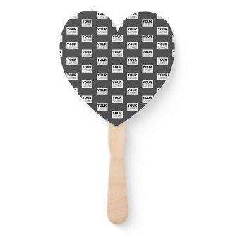 Your Image Design or Business Logo Tiled | Grey Hand Fan
