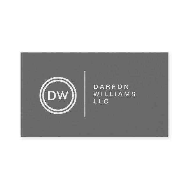 YOUR INITIALS LOGO on GRAY No. 2