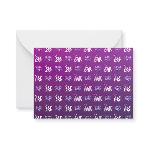 Your Logo | 2 Uploaded Images or Business Logos  Note Card