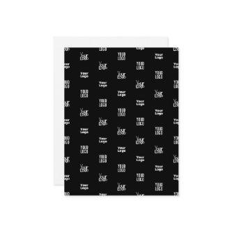 Your Logo | 3 Logo Pattern Design Editable Black Enclosure Card
