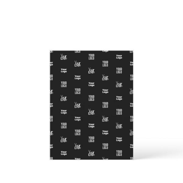 Your Logo | 3 Logo Pattern Design Editable Black Postcard