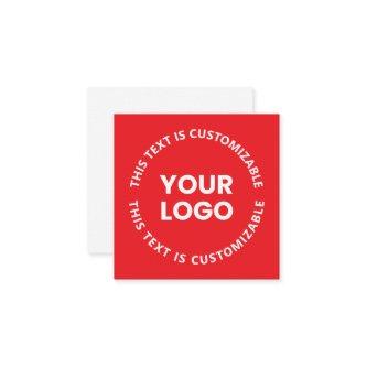 Your Logo/Any Uploaded Image & Circular Text | Red Enclosure Card