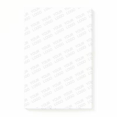 Your Logo Automatically Lightened & Repeating Post-it Notes