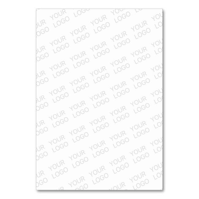 Your Logo Automatically Lightened & Repeating Table Number