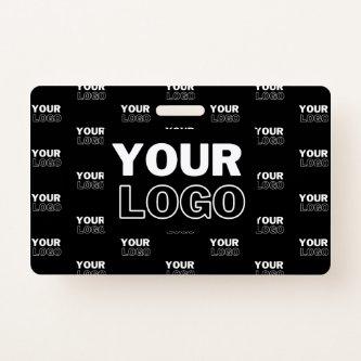 Your Logo & Background Repeating Logo | Black Badge