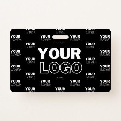 Your Logo & Background Repeating Logo | Black Badge