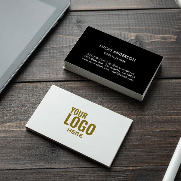 Your Logo Black&white Foil Modern Corporate