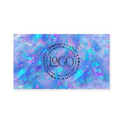 your logo blue opal texture background
