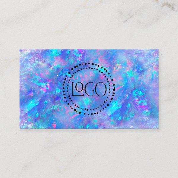 your logo blue opal texture background