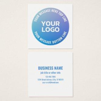 Your Logo | Blue to Purple Ombre & Circular Text