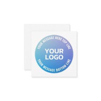 Your Logo | Blue to Purple Ombre & Circular Text Enclosure Card