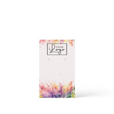 Your Logo Bright Earring Card Social Media QR code