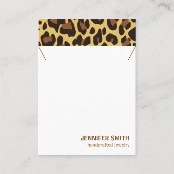 Your Logo Classic Leopard Print Necklace Holder