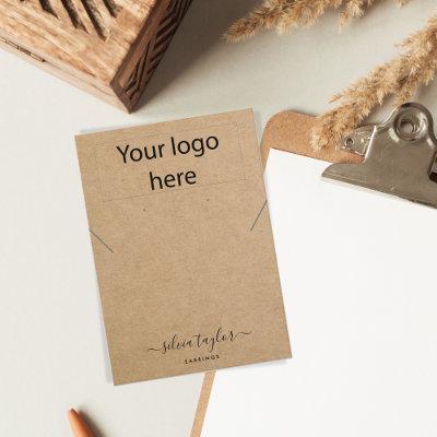 Your logo craft  necklace earring display card