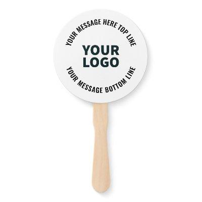 Your Logo Design or Image | Bold Editable Text Hand Fan