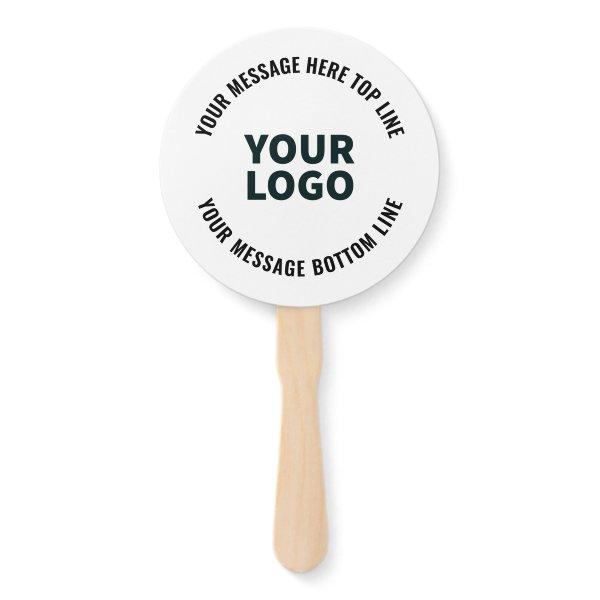 Your Logo Design or Image | Bold Editable Text Hand Fan