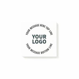 Your Logo Design or Image | Bold Editable Text Post-it Notes