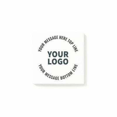 Your Logo Design or Image | Bold Editable Text Post-it Notes
