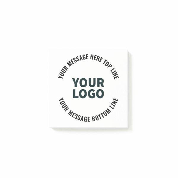 Your Logo Design or Image | Bold Editable Text Post-it Notes