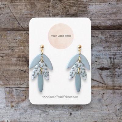 Your Logo Earring Display Card Large Vertical
