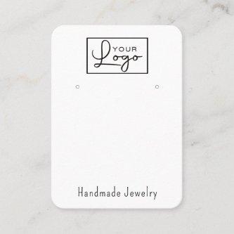 Your Logo Earring Display Large with Social Media
